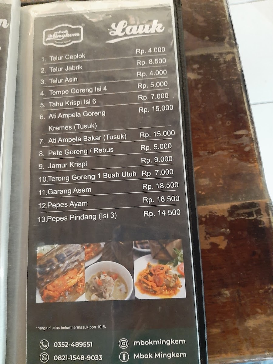 Menu Mbok Mingkem ‐ ꦩ꧀ꦧꦺꦴꦏ꧀ꦩꦶꦁꦏꦼꦩ꧀-2